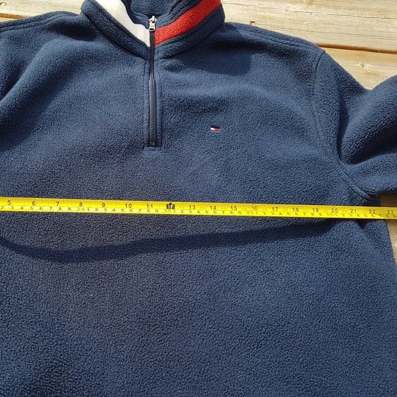 TOMMY HILFIGER 2006 Fleece Stand Collar Sweater Men Sz M - Picture 7 of 8